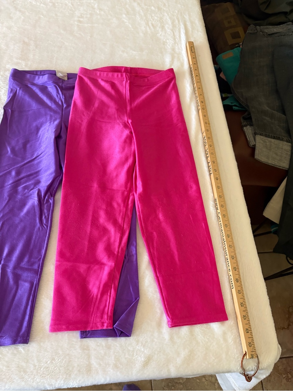 2 pair of Women’s Pink and Purple Stretch Leggings